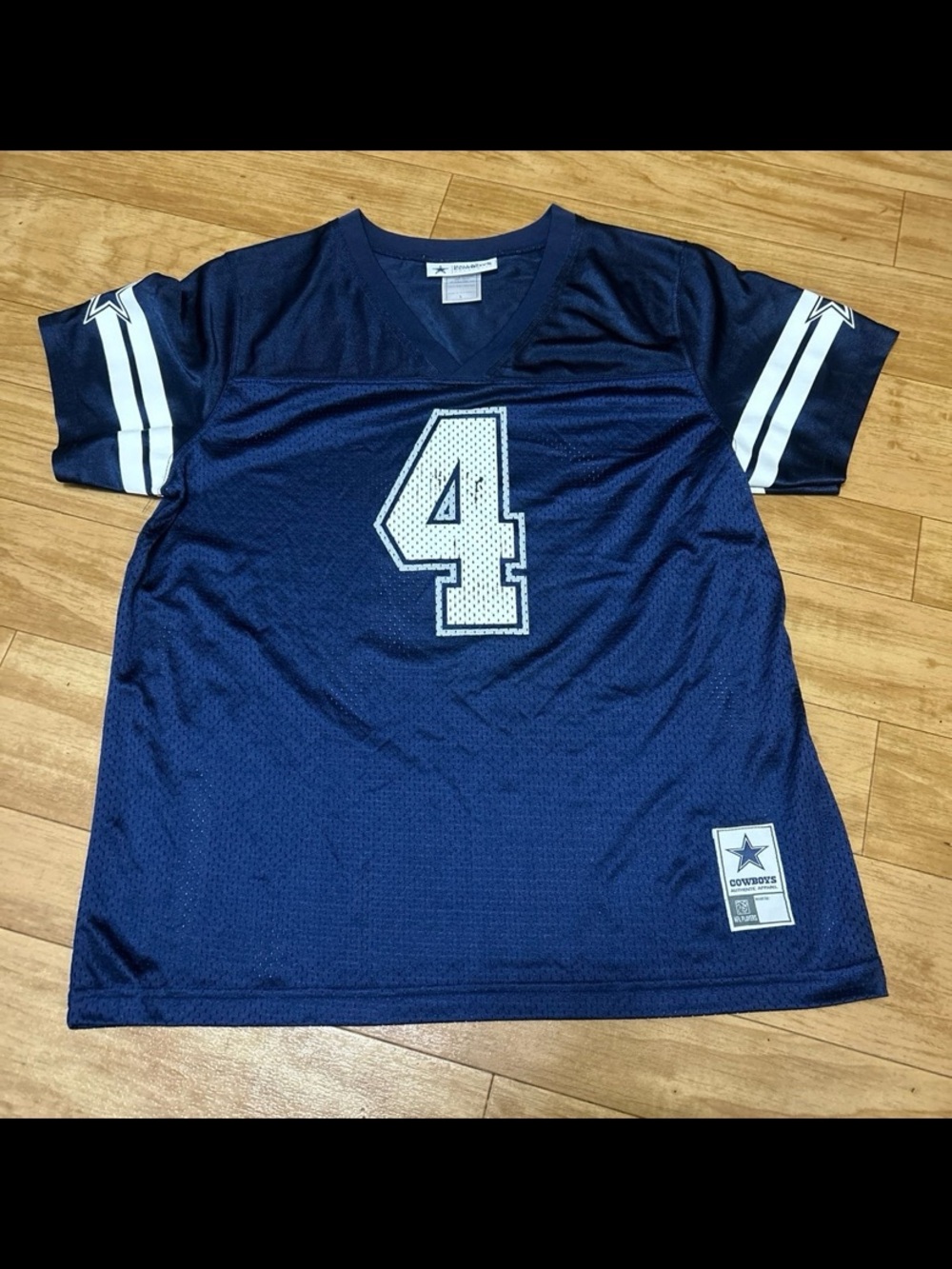 Dallas Cowboys Vintage  Jersey L Adults Dallas Cowboys #4 Navy Football Jersey